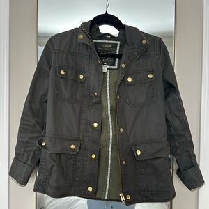 J. Crew olive green utility jacket